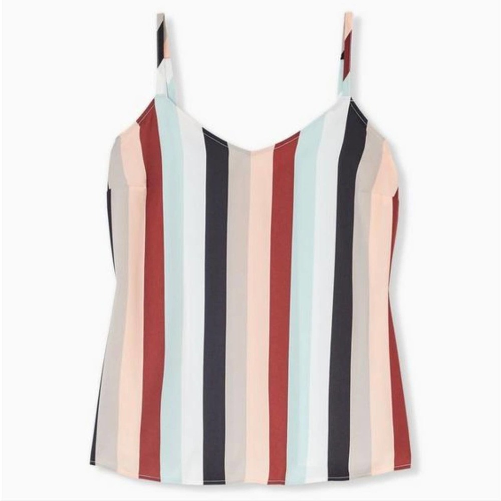 Torrid Sophie Multi Stripe Charmeuse Swing Cami